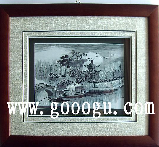 手工刺繡畫 刺繡裝飾畫