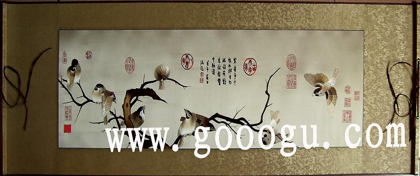 蘇繡畫(huà) 手工刺繡畫(huà) 中國(guó)傳統(tǒng)禮品