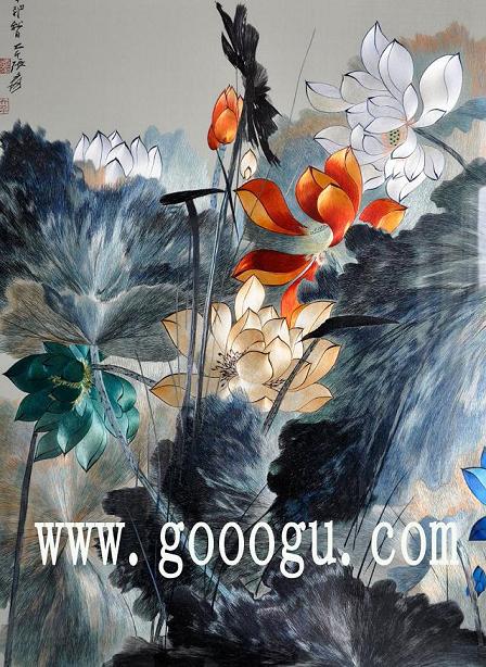 蘇繡精品，高檔刺繡屏風(fēng)