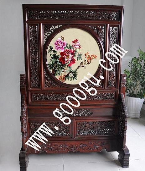 榮華富貴牡丹，居家玄關(guān)，雙面繡擺件，蘇州刺繡