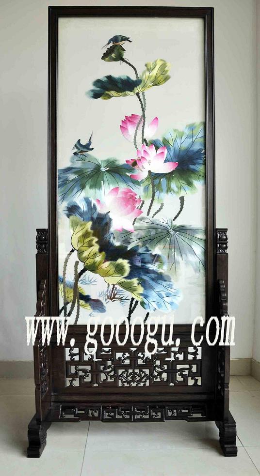 蘇繡雙面繡隔斷，刺繡屏風(fēng)玄關(guān)，蘇州雙面繡