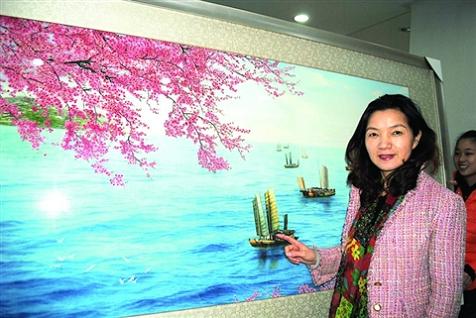 蘇繡，春早江南，蘇繡大師，蘇繡人民大會(huì)堂壁畫