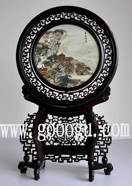 山水高檔雙面繡，高級(jí)蘇州雙面繡，風(fēng)景刺繡精品